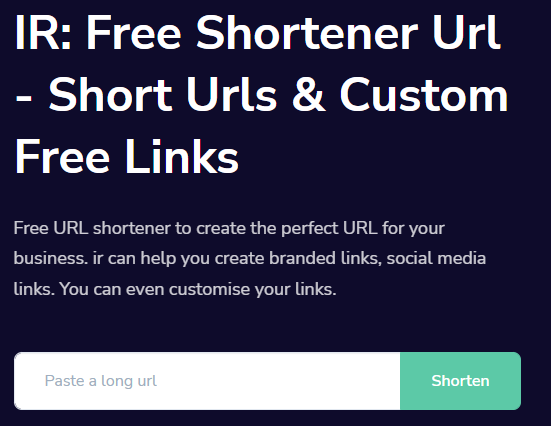 Free url shortener
